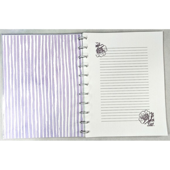 Discbound Journal - 9x11 in, Lined pages, 50 Sheets, Pink & Purple Floral - Picture 4 of 7